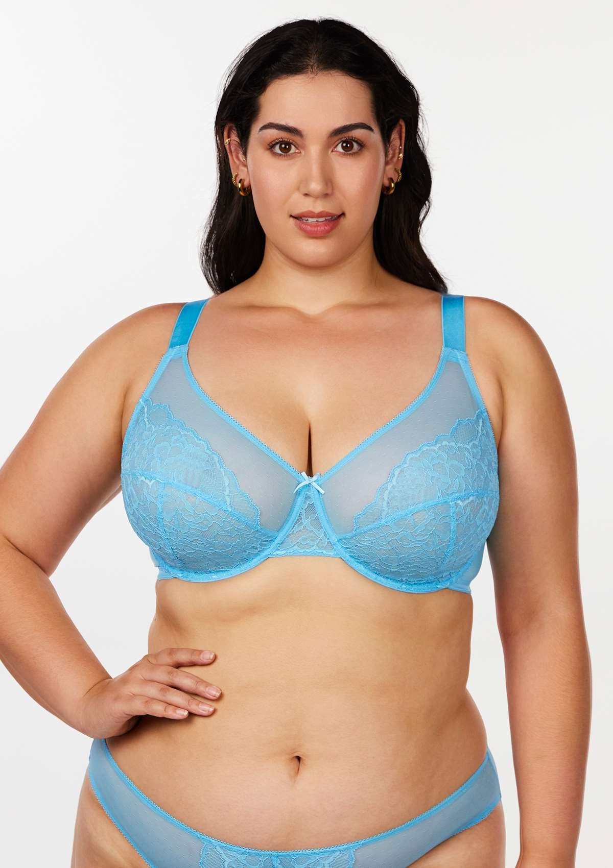 Enchante Lace Unlined Full Coverage Underwire Bra