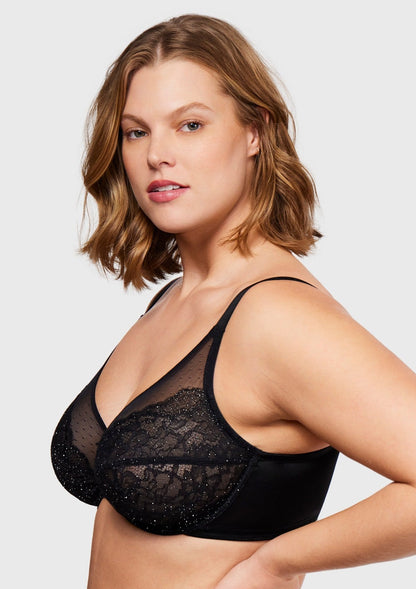 Enchante Lace Unlined Full Coverage Underwire Bra