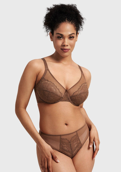 Enchante Lace Unlined Full Coverage Underwire Bra