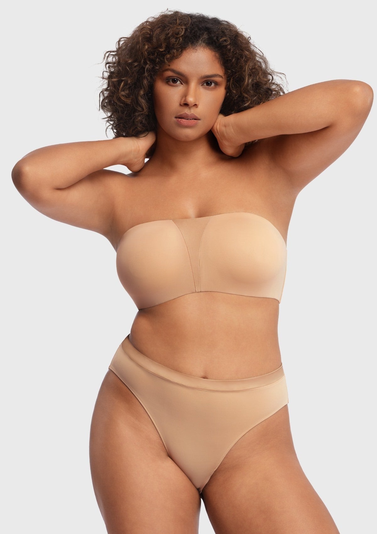 Fiery Unlined Seamless Comfort Underwire Plus Size Bandeau Strapless Bra