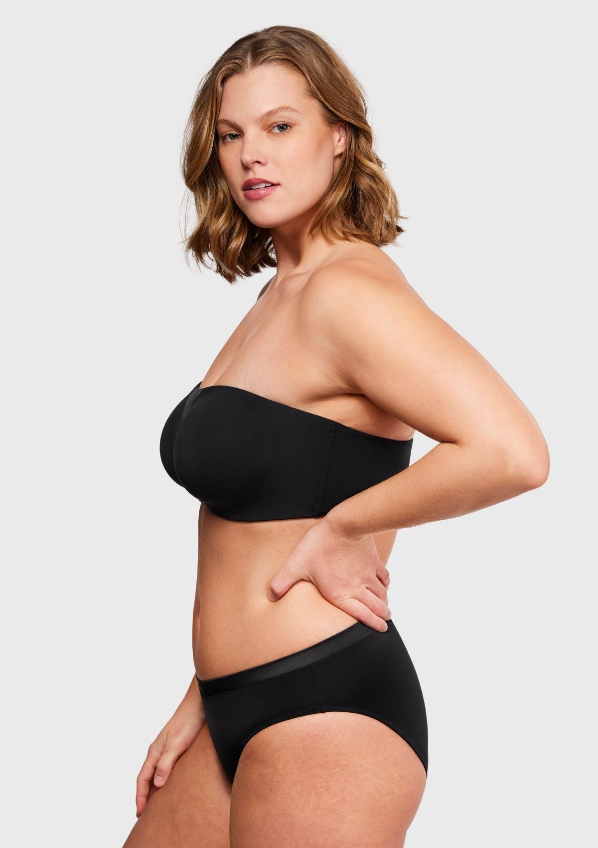 Fiery Unlined Seamless Comfort Underwire Plus Size Bandeau Strapless Bra