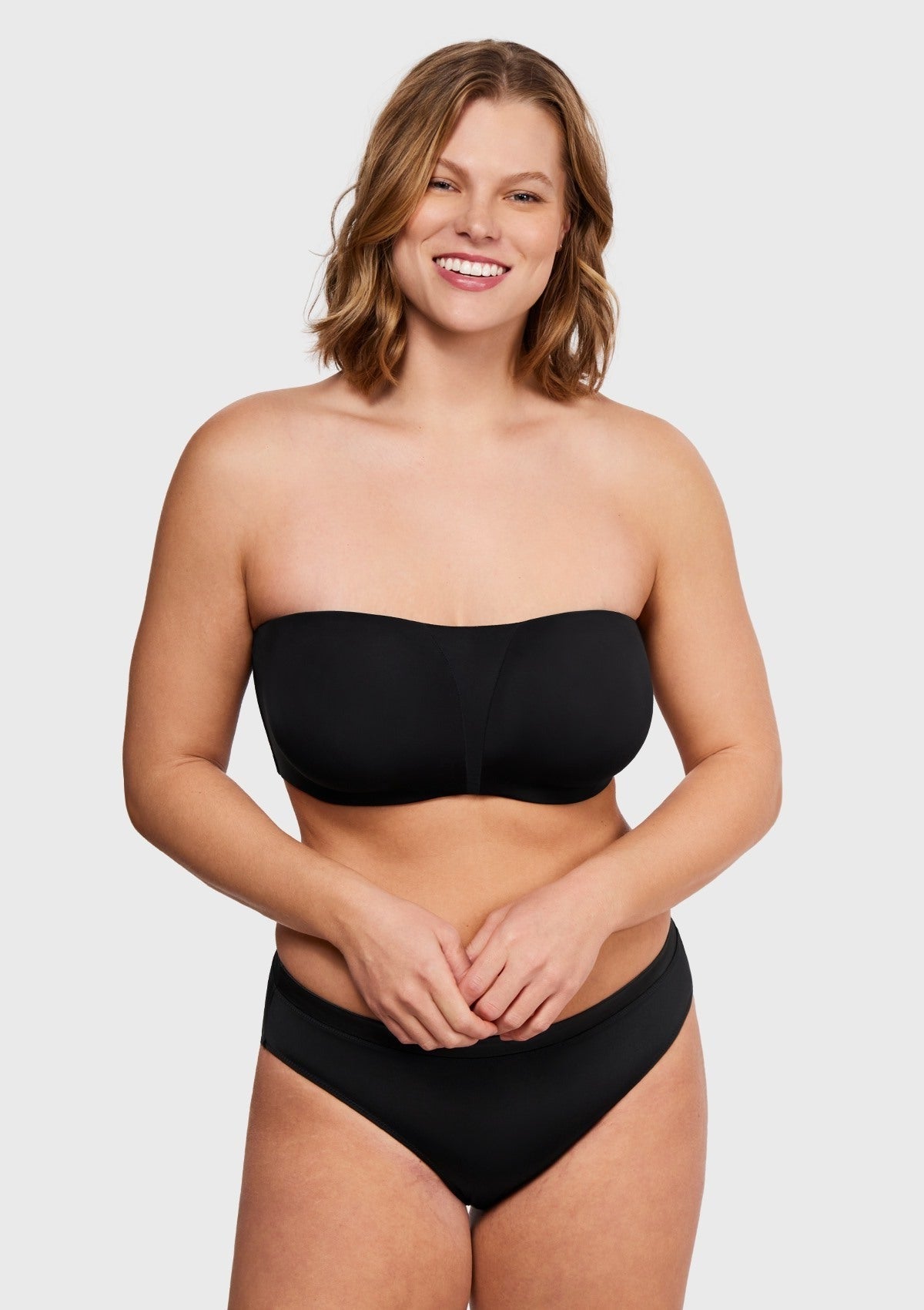 Fiery Unlined Seamless Comfort Underwire Plus Size Bandeau Strapless Bra