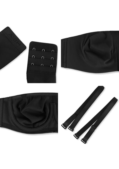 Fiery Unlined Seamless Comfort Underwire Plus Size Bandeau Strapless Bra