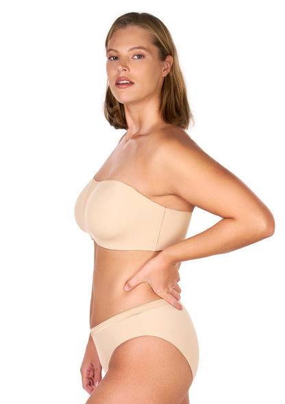 Fiery Unlined Seamless Comfort Underwire Plus Size Bandeau Strapless Bra