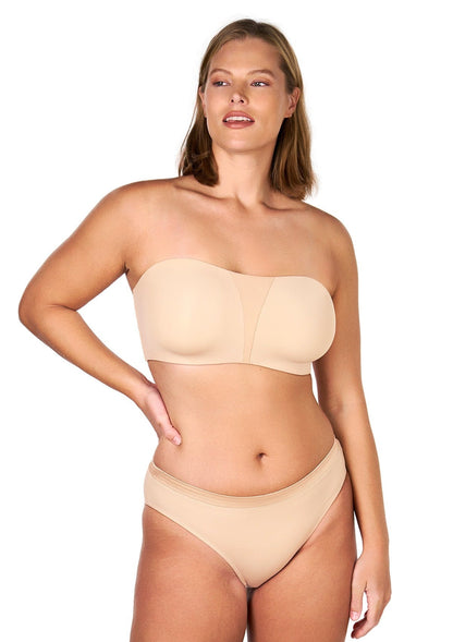 Fiery Unlined Seamless Comfort Underwire Plus Size Bandeau Strapless Bra