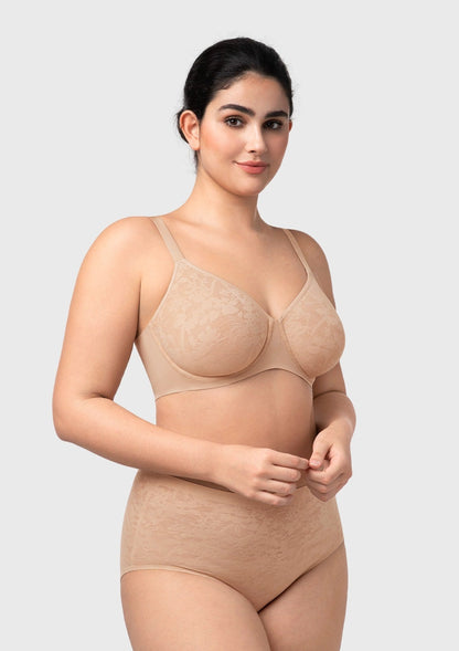 HSIA Auri Seamless Lace Support Bra Full Coverage Underwire Comfort Fit