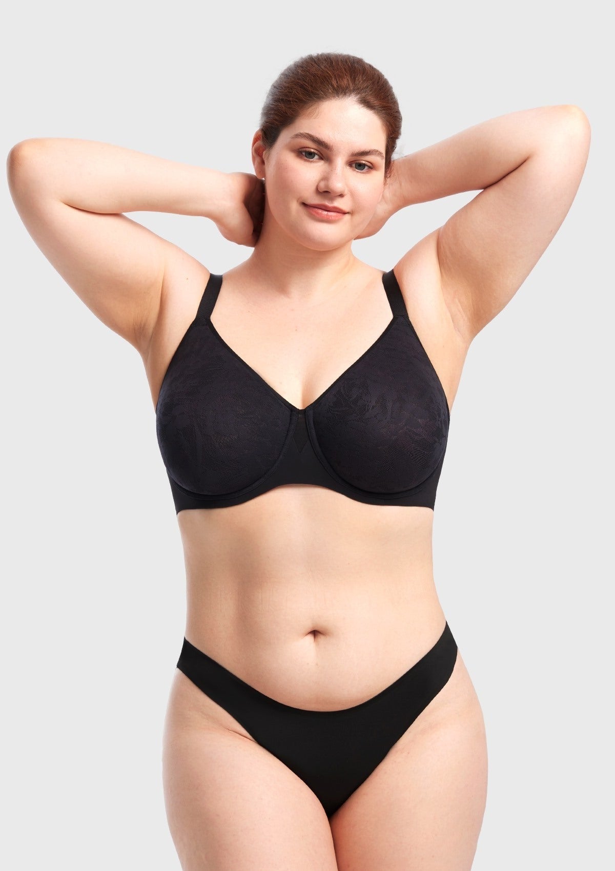 HSIA Auri Seamless Lace Support Bra Full Coverage Underwire Comfort Fit