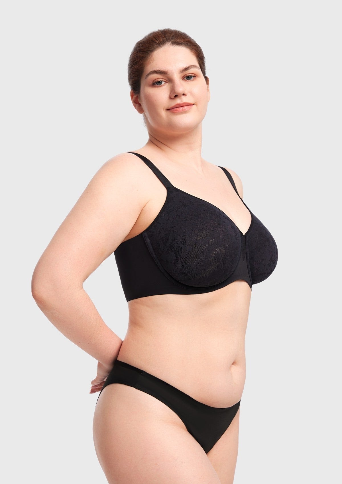 HSIA Auri Seamless Lace Support Bra Full Coverage Underwire Comfort Fit