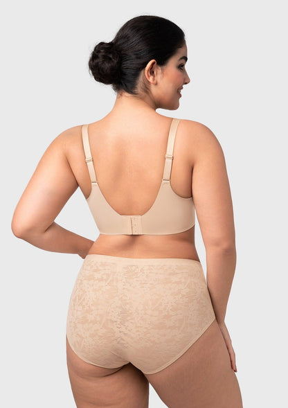 HSIA Auri Seamless Lace Support Bra Full Coverage Underwire Comfort Fit