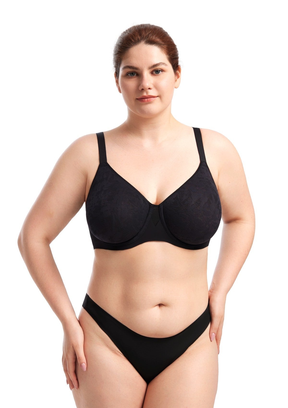 HSIA Auri Seamless Lace Support Bra Full Coverage Underwire Comfort Fit