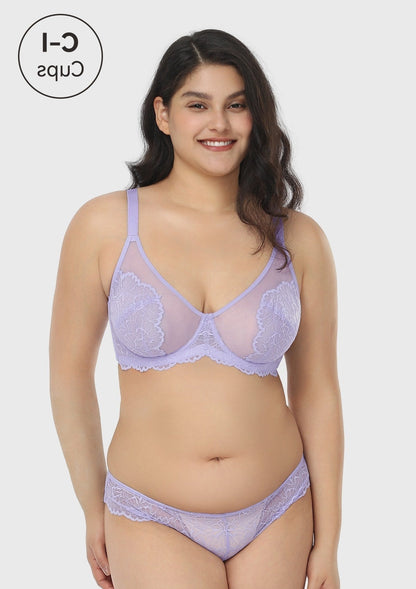 HSIA Blossom Unlined Lace Underwire Bra