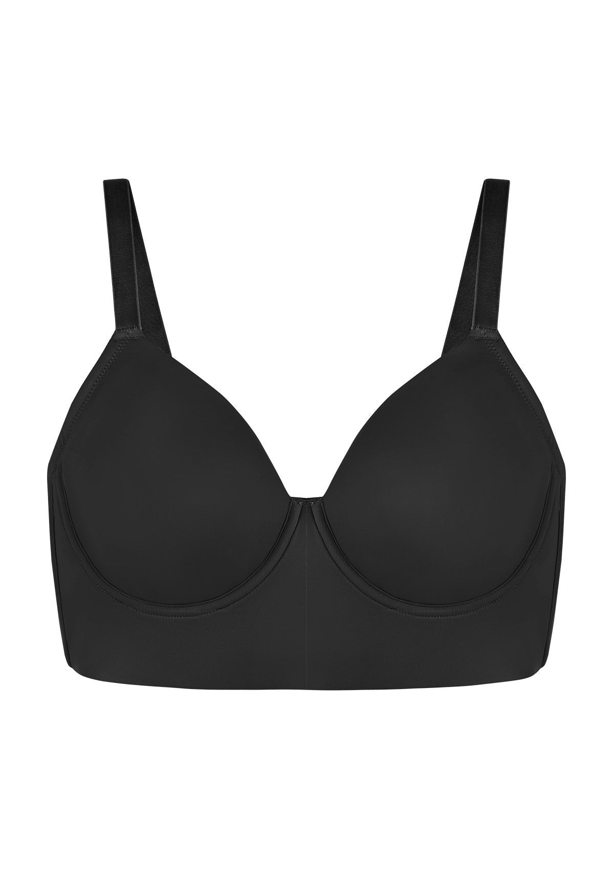 HSIA Delia Plus Size Lightly Padded Seamless Full Coverage Underwire Longline T-Shirt Bra for Fuller Bust