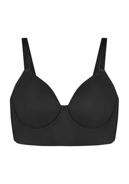 HSIA Delia Plus Size Lightly Padded Seamless Full Coverage Underwire Longline T-Shirt Bra for Fuller Bust