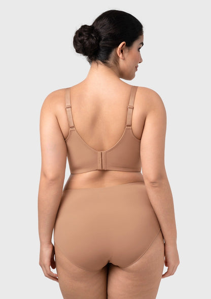 HSIA Delia Plus Size Lightly Padded Seamless Full Coverage Underwire Longline T-Shirt Bra for Fuller Bust