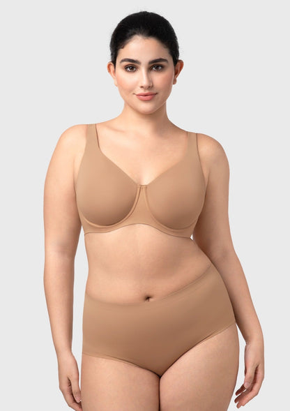 HSIA Esme Minimizer Bras for Women Plus Size Full Coverage No Padding Unlined T Shirt Bra Seamless Underwire Cool Comfort Daily Bras