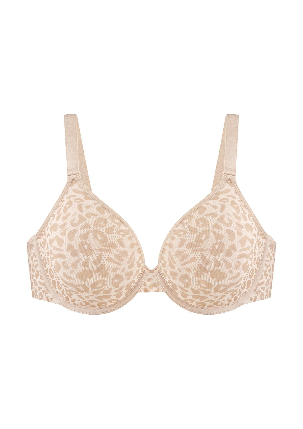 HSIA Leopard wild Unlined Plus Size Breathable Soft Mesh No Padding Underwire Bra