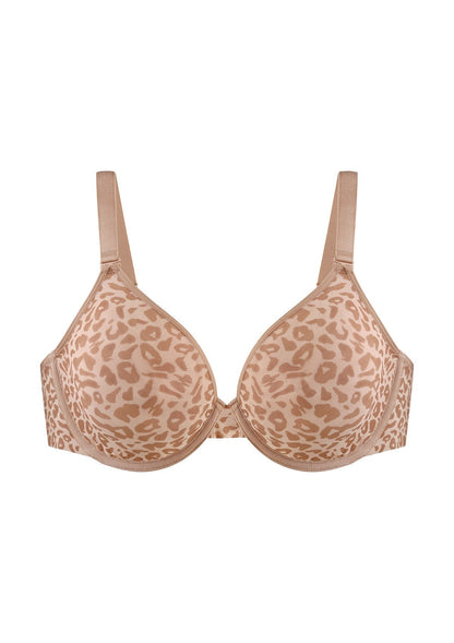 HSIA Leopard wild Unlined Plus Size Breathable Soft Mesh No Padding Underwire Bra