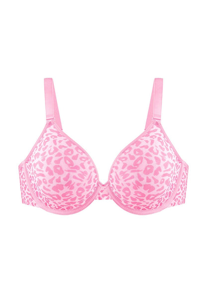 HSIA Leopard wild Unlined Plus Size Breathable Soft Mesh No Padding Underwire Bra