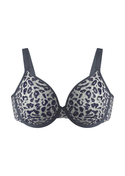 HSIA Leopard wild Unlined Plus Size Breathable Soft Mesh No Padding Underwire Bra