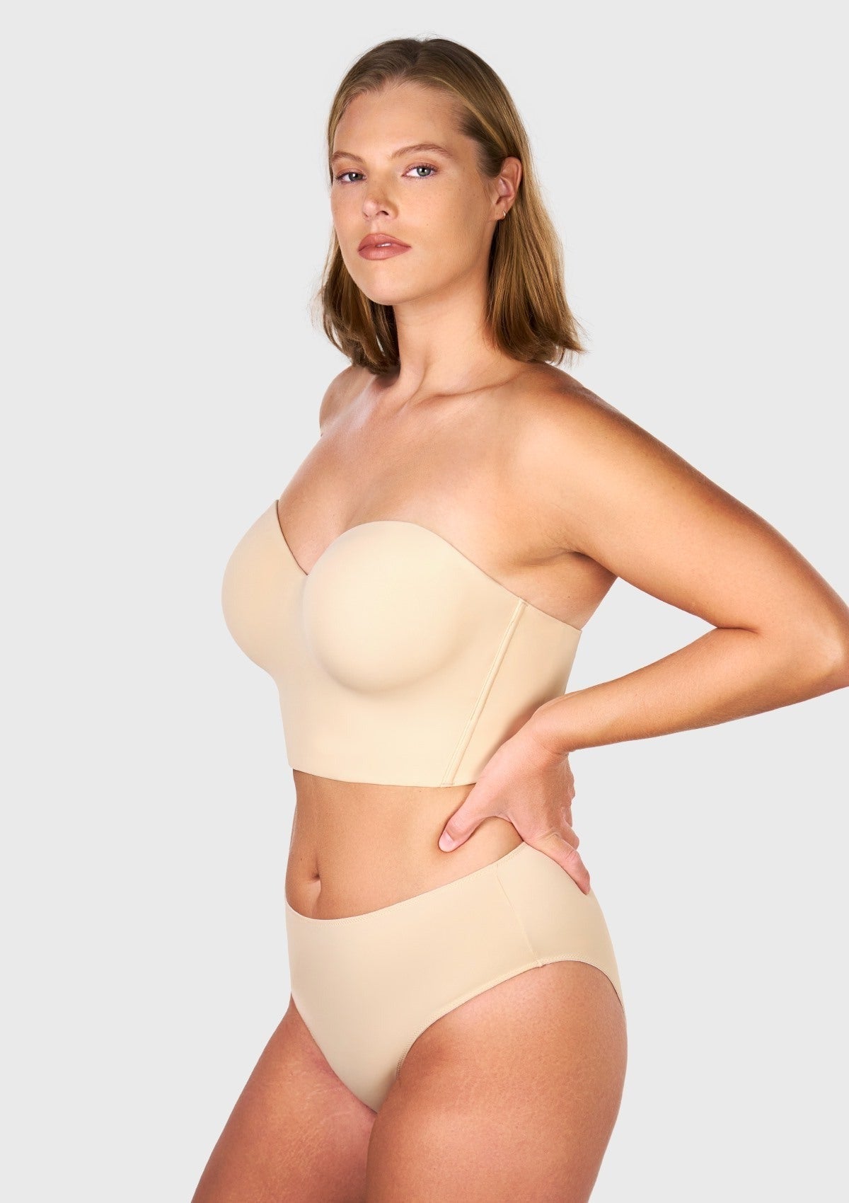 HSIA Longline Strapless Underwire Full Coverage Corset Bra