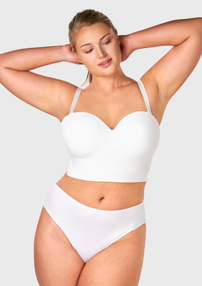 HSIA Longline Strapless Underwire Full Coverage Corset Bra