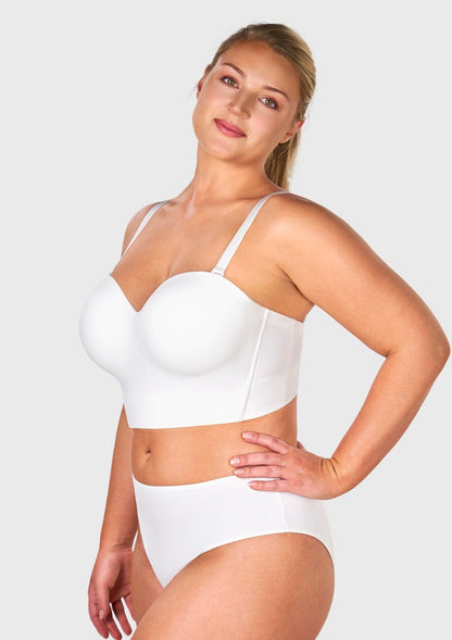 HSIA Longline Strapless Underwire Full Coverage Corset Bra