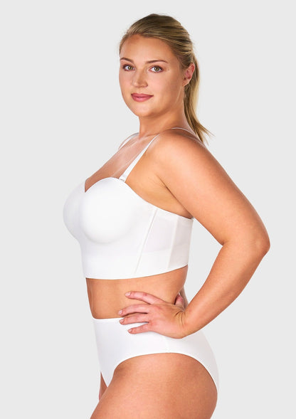 HSIA Longline Strapless Underwire Full Coverage Corset Bra