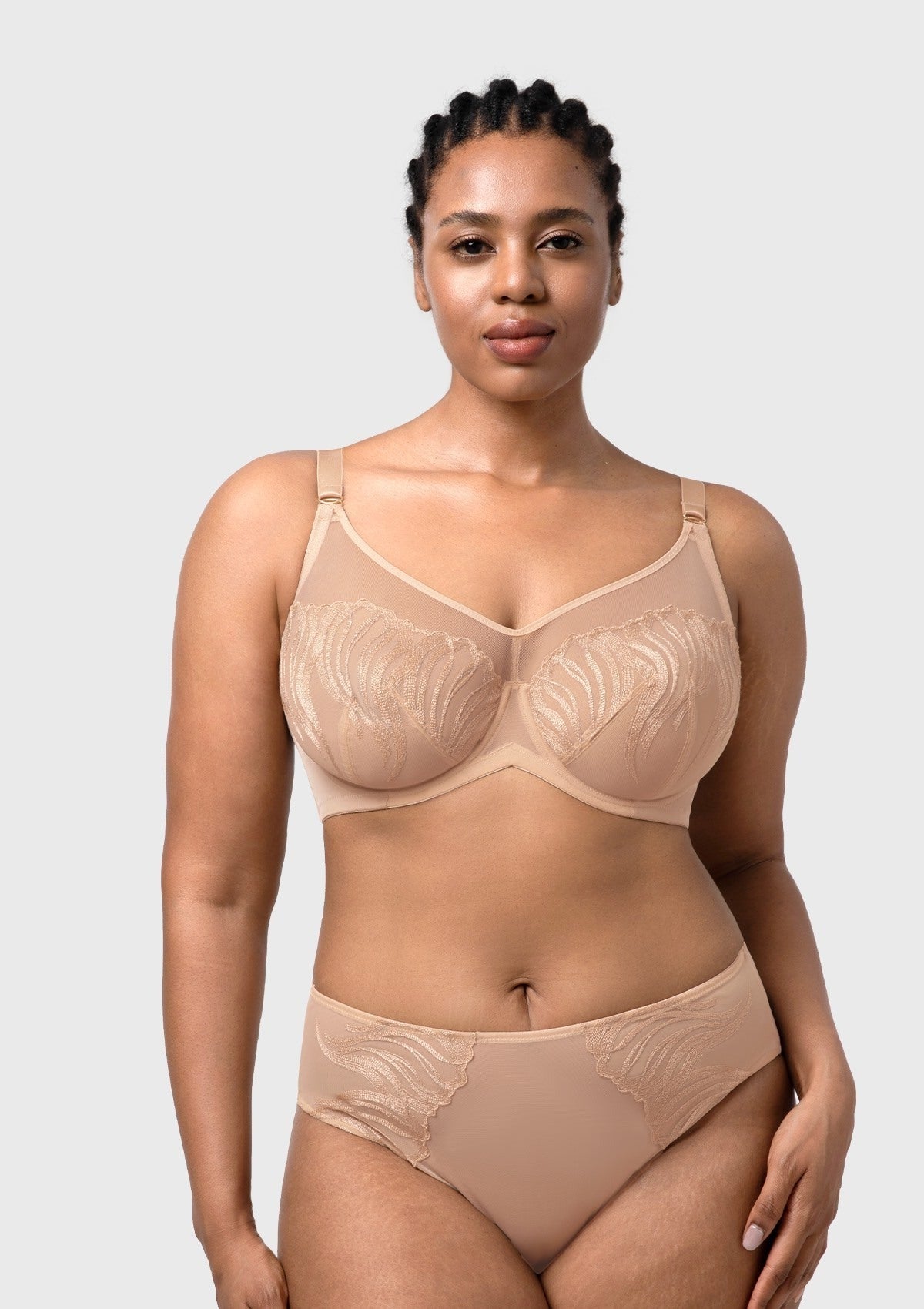 HSIA Luxe Bloom Plus Size Unlined Underwire Bra