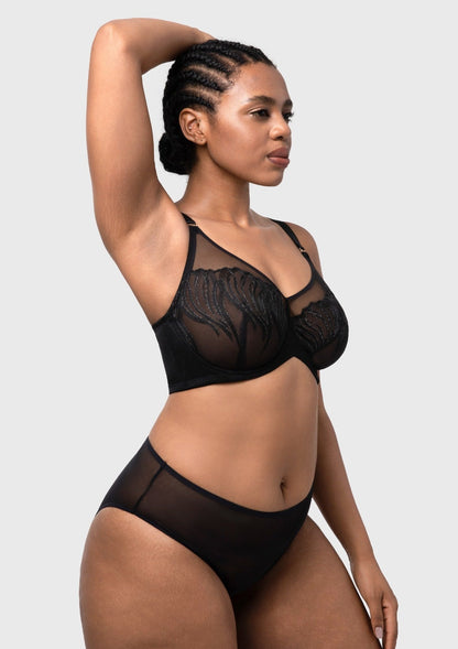 HSIA Luxe Bloom Plus Size Unlined Underwire Bra
