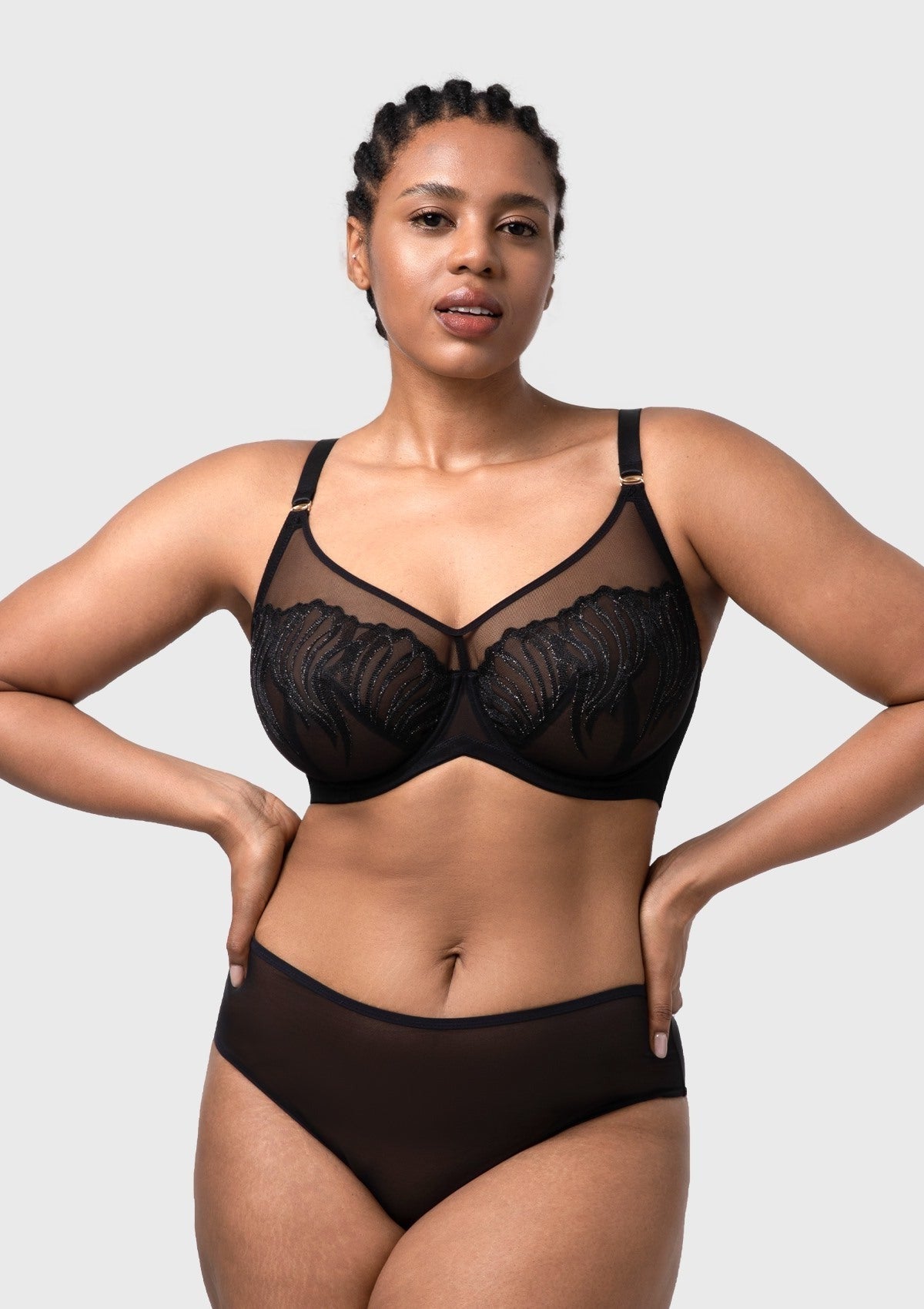 HSIA Luxe Bloom Plus Size Unlined Underwire Bra