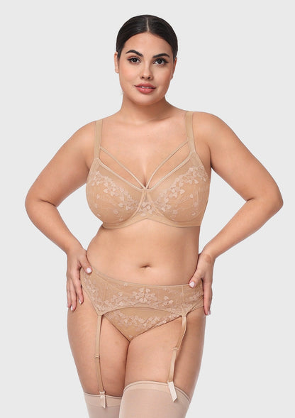 HSIA Renna Holiday Edit Embroidery Pink Lace Underwire Bra