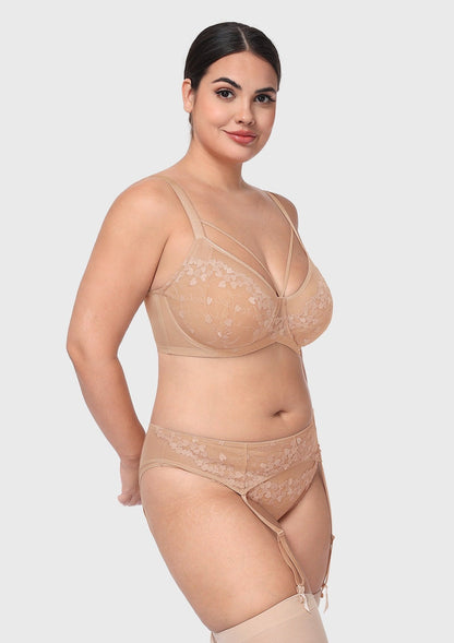 HSIA Renna Holiday Edit Embroidery Pink Lace Underwire Bra