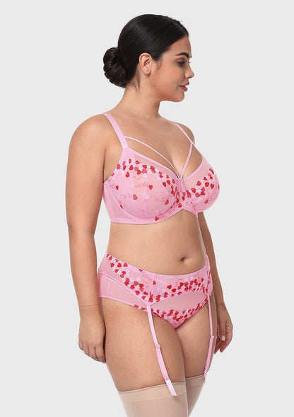 HSIA Renna Holiday Edit Embroidery Pink Lace Underwire Bra