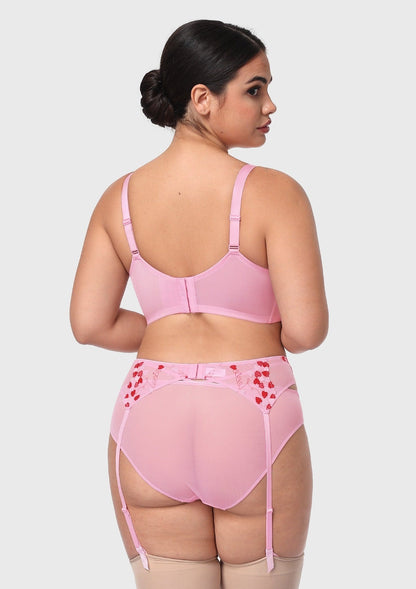 HSIA Renna Holiday Edit Embroidery Pink Lace Underwire Bra
