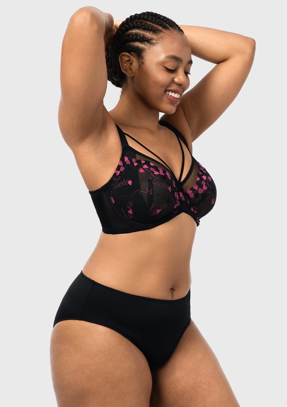 HSIA Renna Holiday Edit Embroidery Pink Lace Underwire Bra