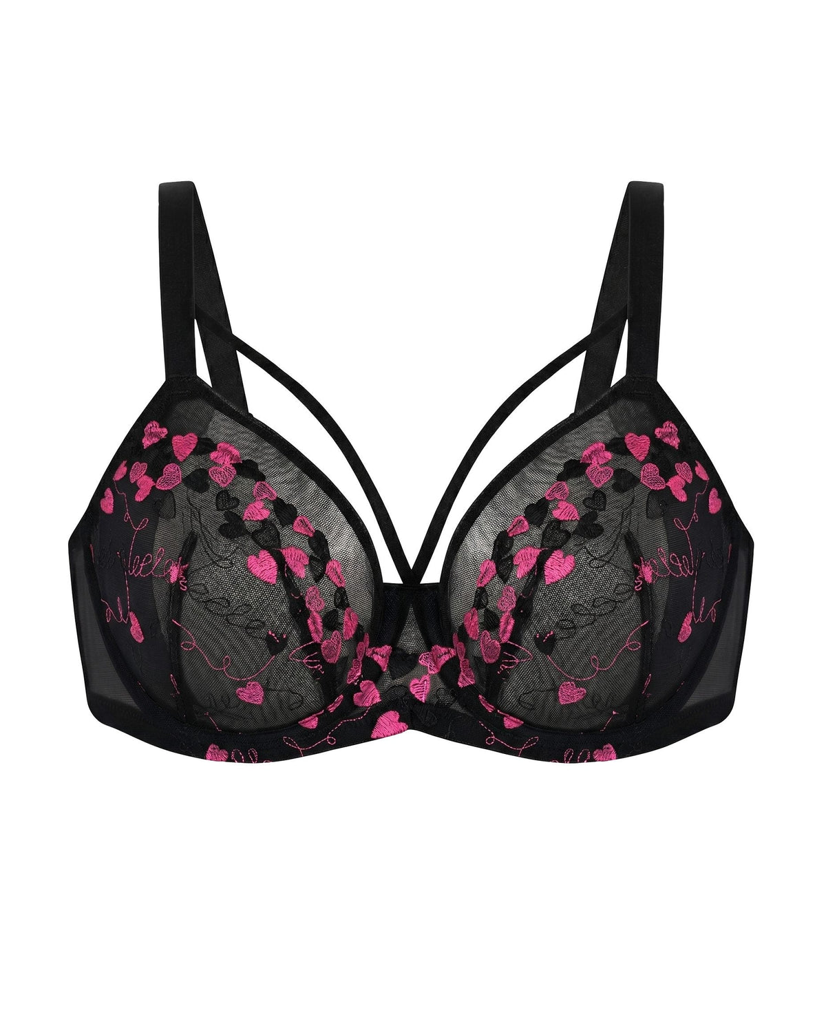 HSIA Renna Holiday Edit Embroidery Pink Lace Underwire Bra