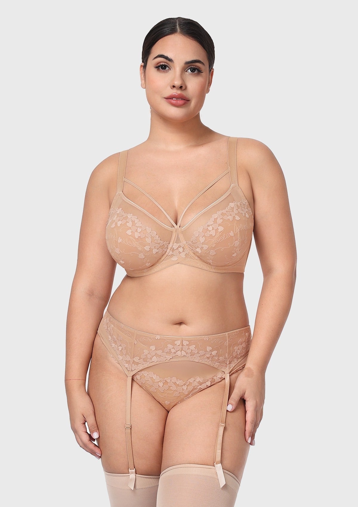 HSIA Renna Holiday Edit Embroidery Pink Lace Underwire Bra