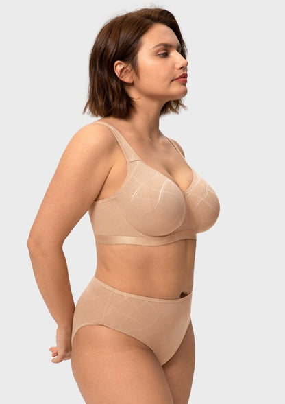 HSIA Skylark Breathable Lightweight Supportive Jacquard Mesh Wide Strap 3/4 Cup Comfort Bra