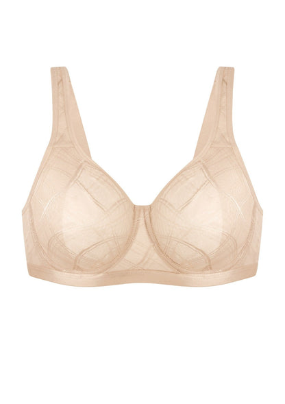 HSIA Skylark Breathable Lightweight Supportive Jacquard Mesh Wide Strap 3/4 Cup Comfort Bra