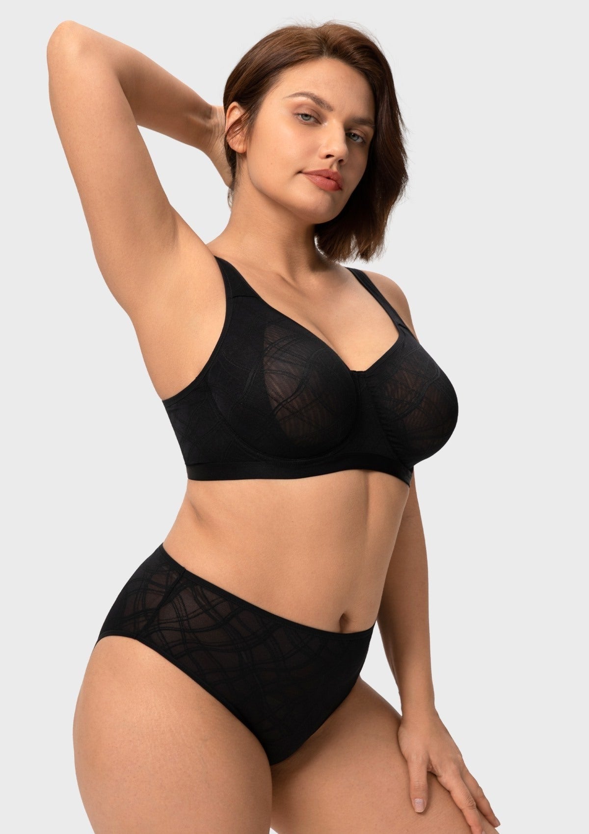 HSIA Skylark Breathable Lightweight Supportive Jacquard Mesh Wide Strap 3/4 Cup Comfort Bra