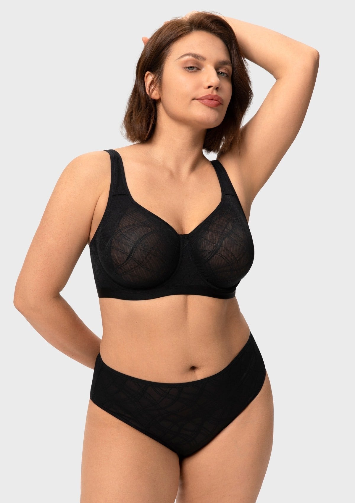 HSIA Skylark Breathable Lightweight Supportive Jacquard Mesh Wide Strap 3/4 Cup Comfort Bra