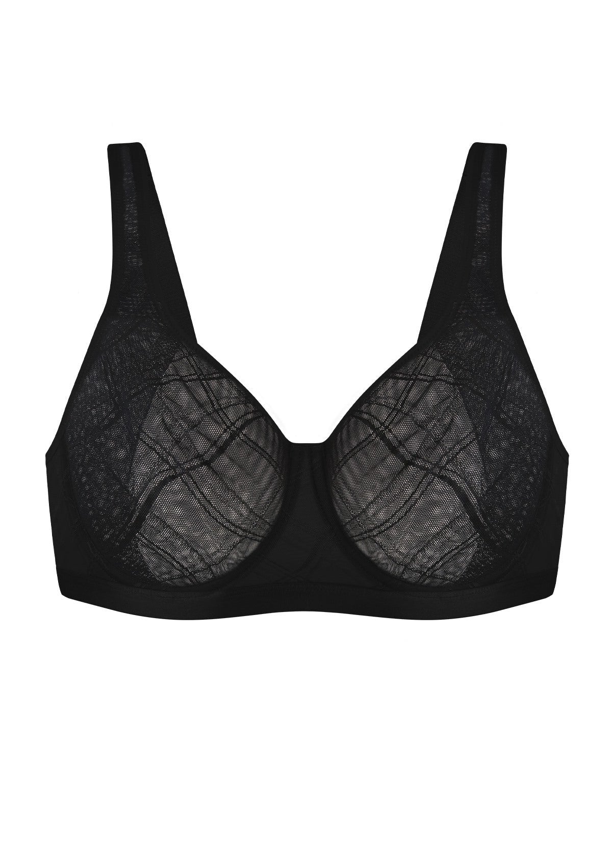 HSIA Skylark Breathable Lightweight Supportive Jacquard Mesh Wide Strap 3/4 Cup Comfort Bra