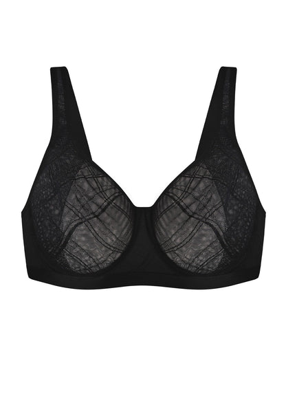 HSIA Skylark Breathable Lightweight Supportive Jacquard Mesh Wide Strap 3/4 Cup Comfort Bra