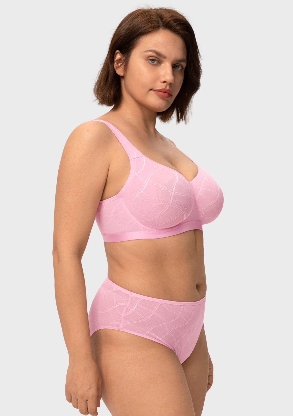 HSIA Skylark Breathable Lightweight Supportive Jacquard Mesh Wide Strap 3/4 Cup Comfort Bra