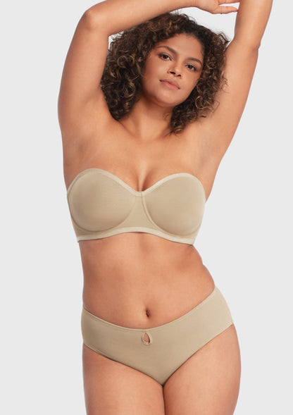 Leopard Unlined Strapless Minimizer Bra