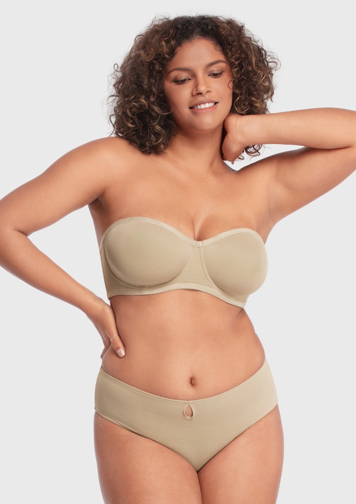 Leopard Unlined Strapless Minimizer Bra