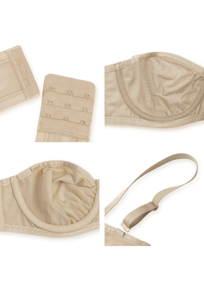 Leopard Unlined Strapless Minimizer Bra