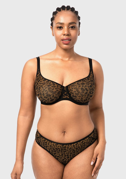Lyra Sheer Mesh Multi-Way Unlined Balconette Bra