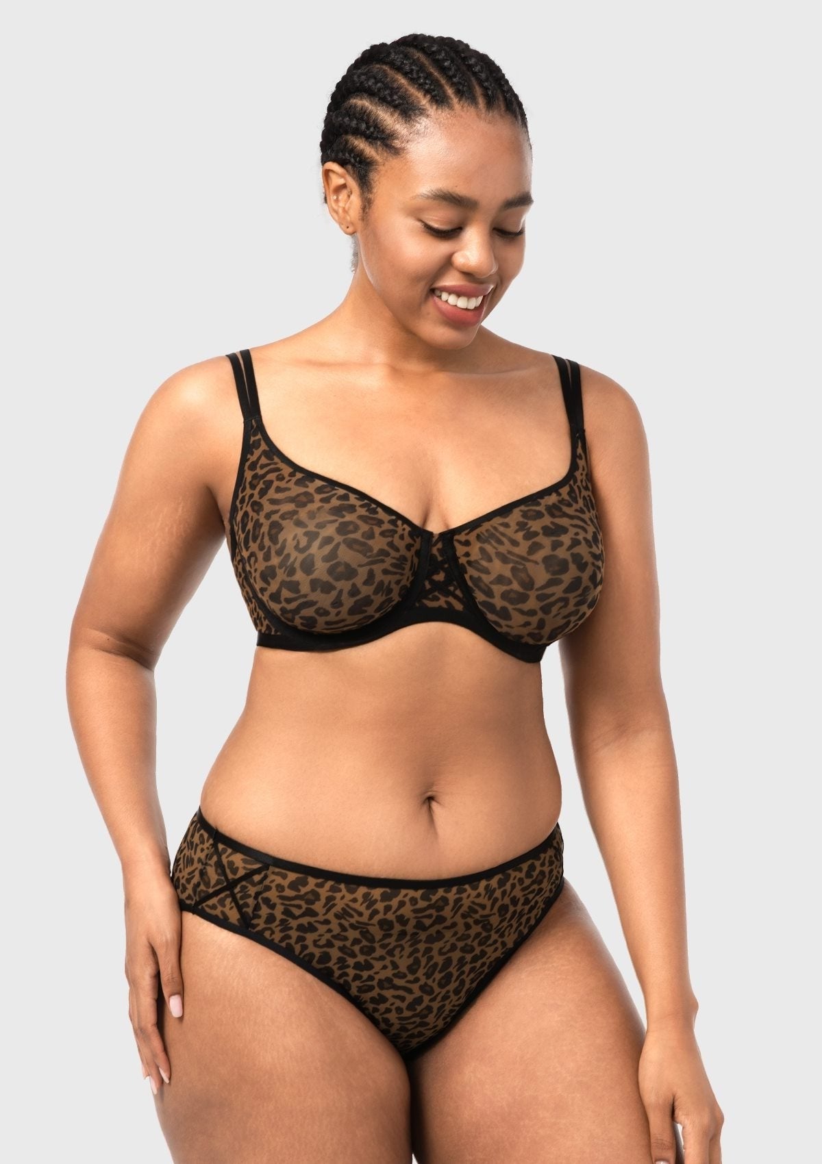 Lyra Sheer Mesh Multi-Way Unlined Balconette Bra