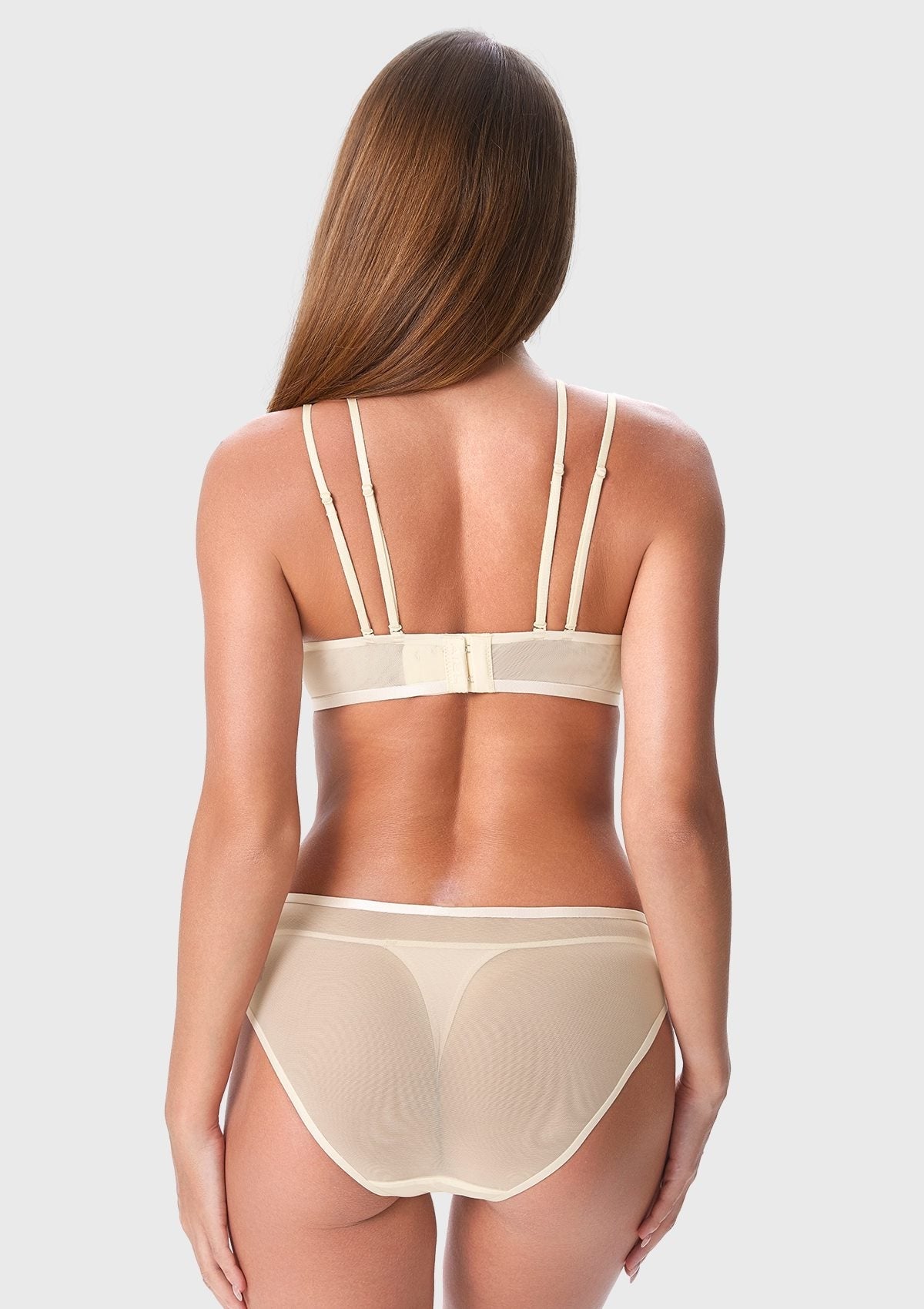 Lyra Sheer Mesh Multi-Way Unlined Balconette Bra